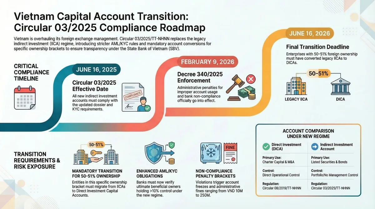 DICA timeline — key milestones from ERC issuance through 90-day capital contribution deadline